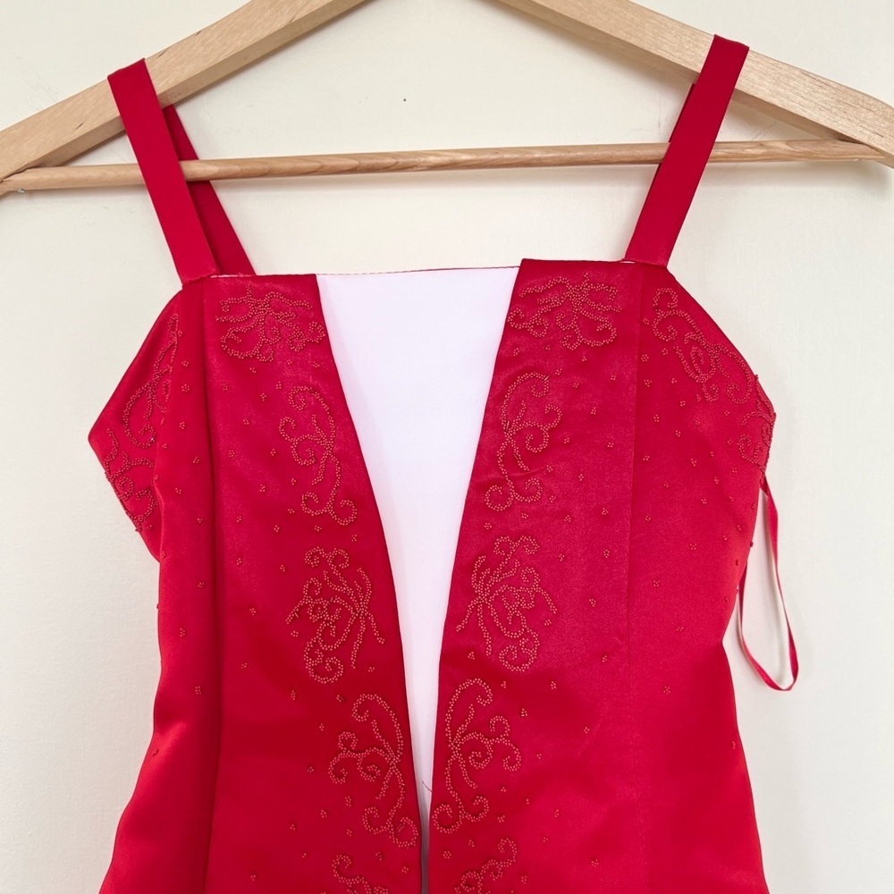 Angels New York Kids Girls Gown Sze 12 Red Formal
Dress Ocassion Holiday Festive - Picture 14 of 17